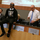 Stevante Clark, brother of Stephon Clark, disrupts a special city council meeting at Sacramento City Hall on March 27, 2018 in Sacramento, California.